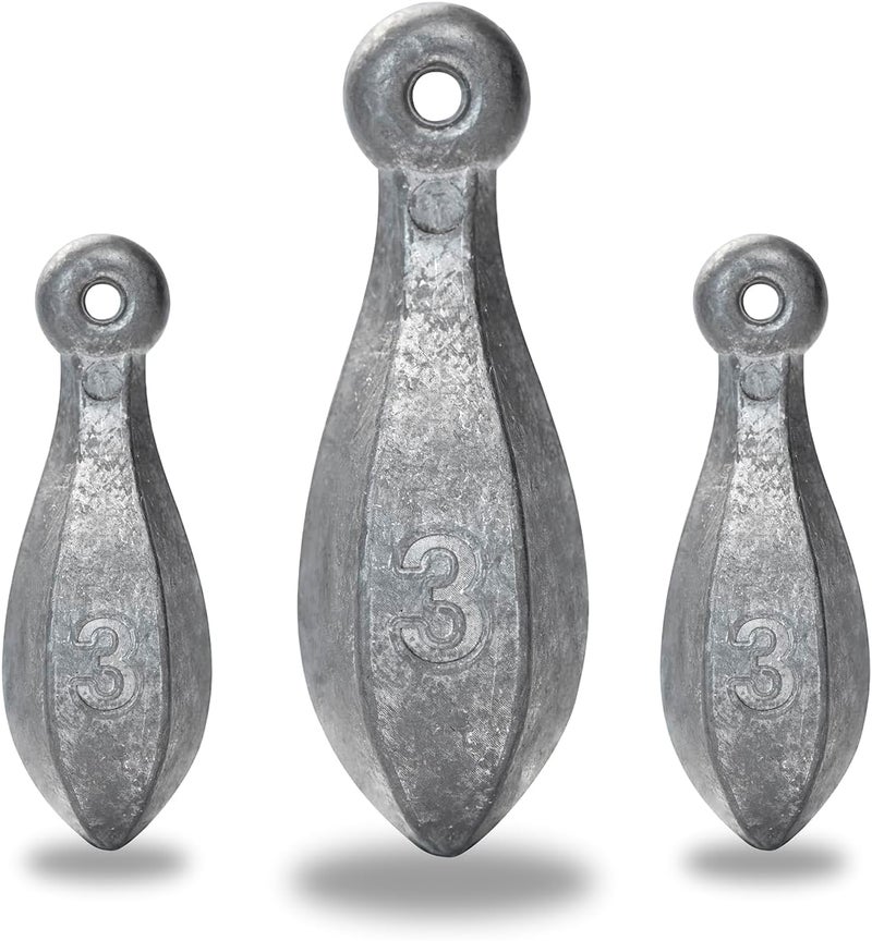 BLUEWING Bank Sinker 1LB/2LB/3LB/5LB/6LB Box Fishing Weights Saltwater Bullet Lead 1oz,2oz,3oz,5oz,8oz,10oz,12oz,16oz,32oz - Image 1